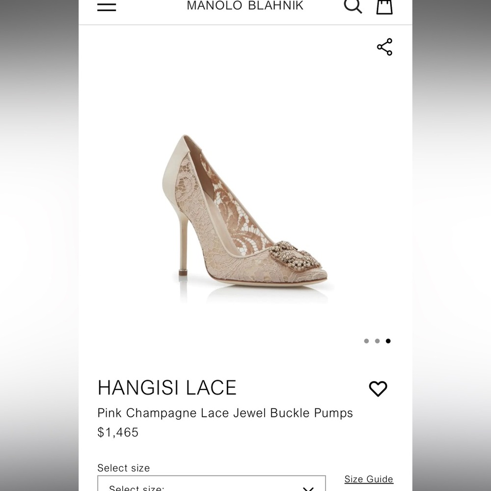 Manolo Blahnik Lace Hangisi Heels